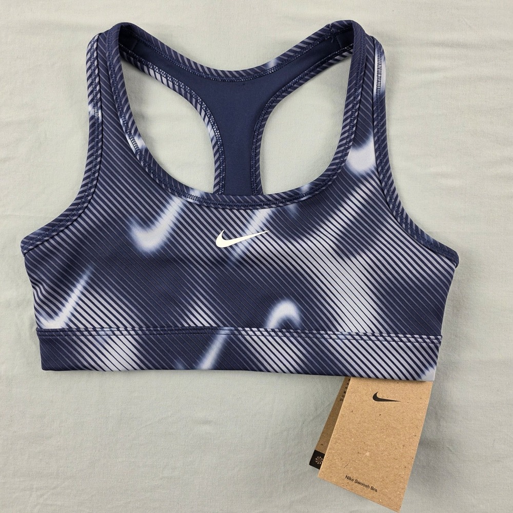 NEW WT Nike Big Kids Girls Nike Pro Swoosh sports bra Navy/white  Size Small
